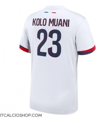 Paris Saint-Germain Randal Kolo Muani #23 Seconda Maglia 2024-25 Manica Corta